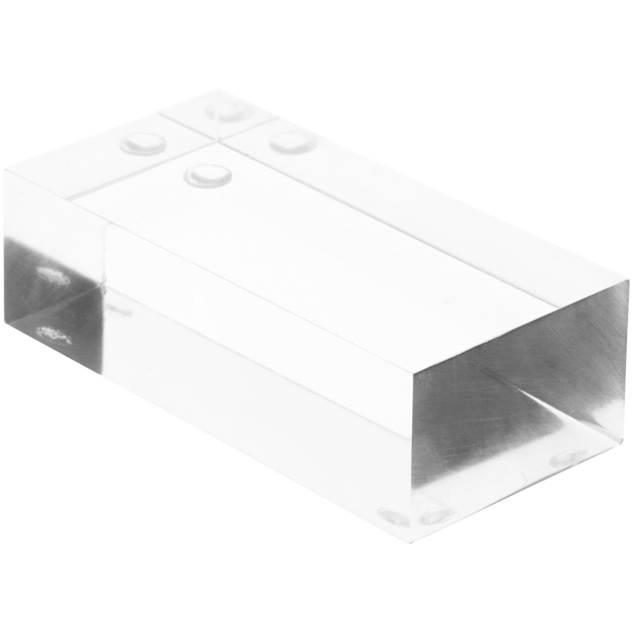 Plymor Clear Polished Acrylic Rectangular Display Block, 1" H x 1.5" W x 3" D